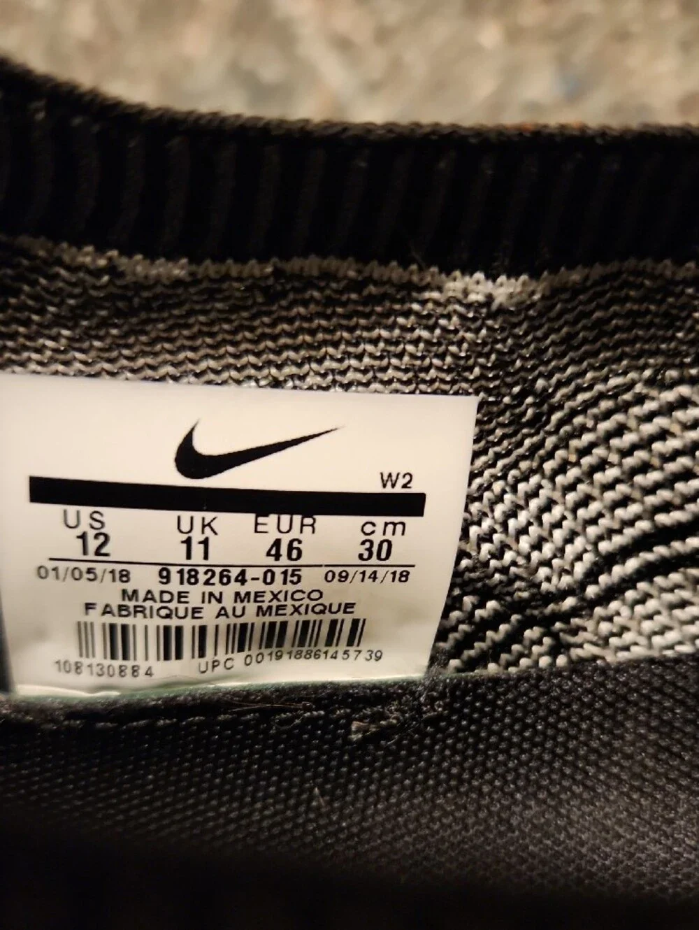 Nike Black and White Knit Sneakers